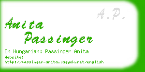 anita passinger business card